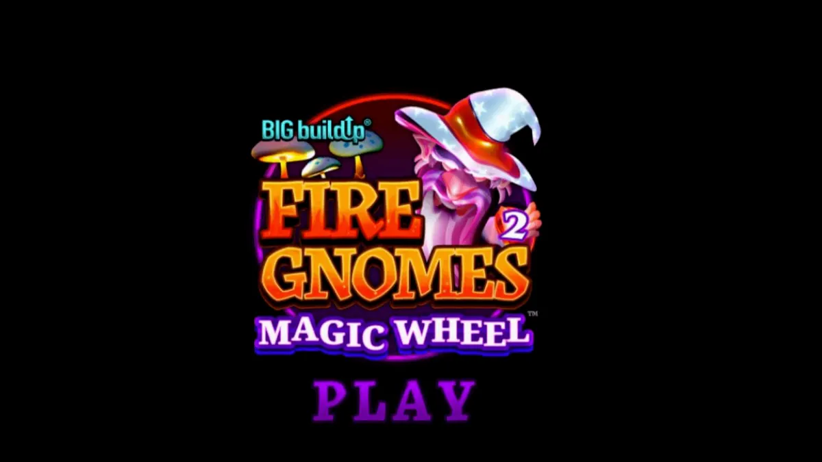 Tampilan visual slot Fire Gnomes 2 Magic Wheel dengan tema jamur dan gnome.